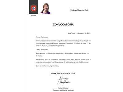 Ivete Rodrigues representa a Seleção Nacional